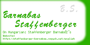 barnabas staffenberger business card